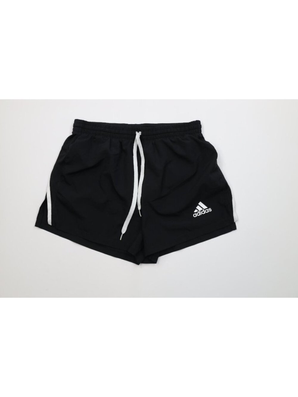 Vintage Y2K Adidas Mens Medium Spell Out Lined Running Jogging Soccer Shorts